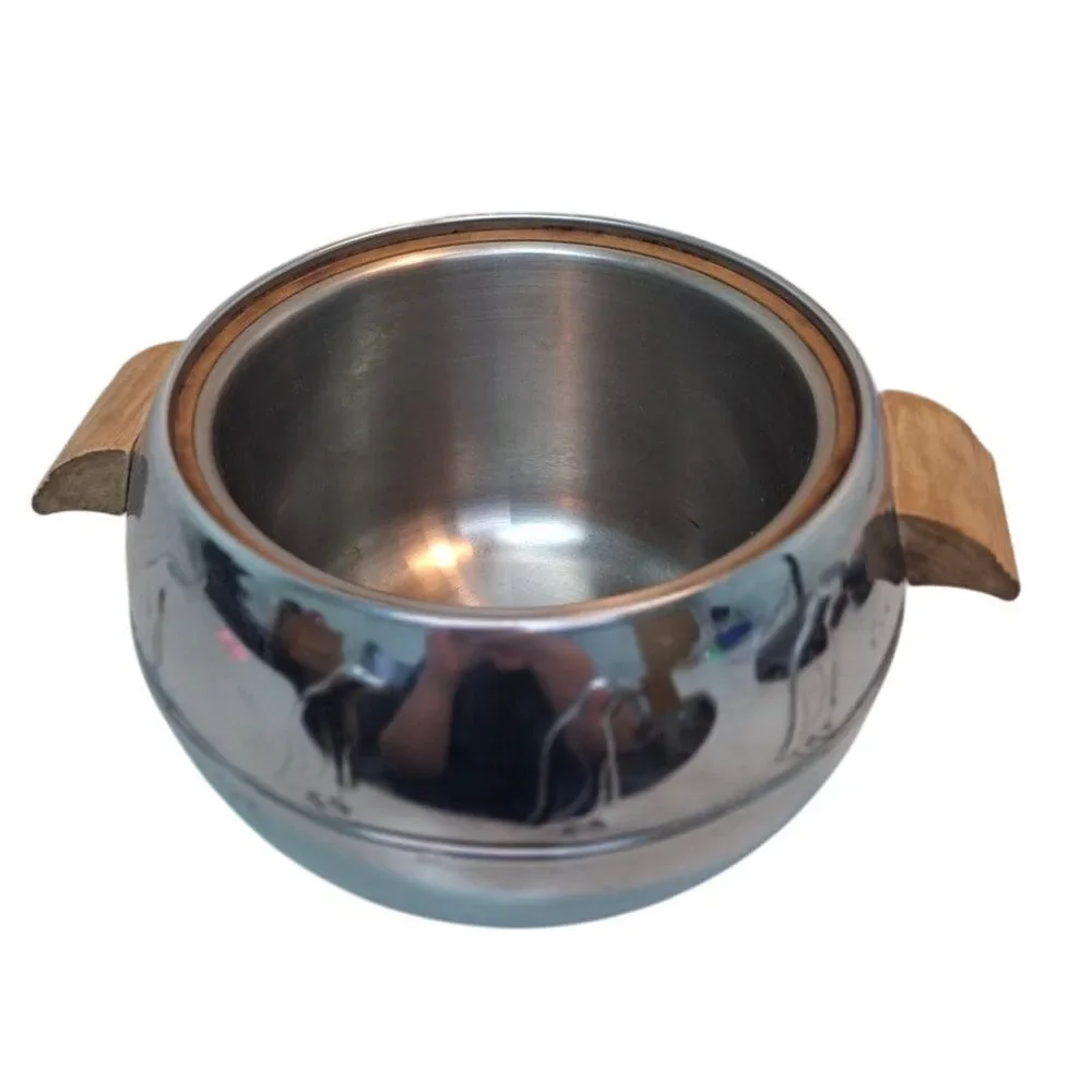 West Bend Shiny Aluminum Penguin Insulated Hot Cold Server Ice Bucket w No Lid